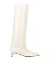 Jil Sander Woman Boot Ivory Size 8 Calfskin In Yellow