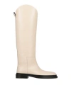 Jil Sander Woman Boot Ivory Size 8 Leather In White