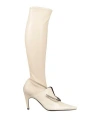 Jil Sander Woman Boot Off White Size 6 Leather In Off White