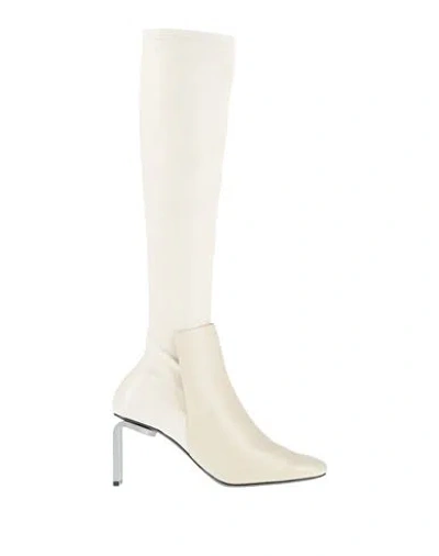 Jil Sander Woman Boot Off White Size 8 Leather