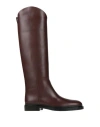 Jil Sander Woman Boot Plum Size 7 Leather