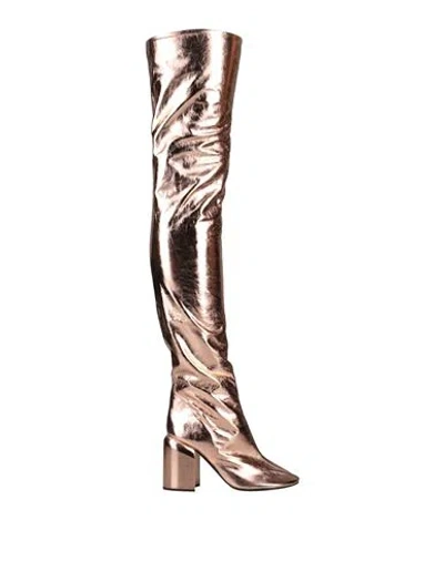 Jil Sander Woman Boot Rose Gold Size 8 Leather