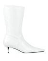 Jil Sander Woman Boot White Size 8 Leather In White