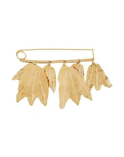 Jil Sander Woman Brooch Gold Size - Metal