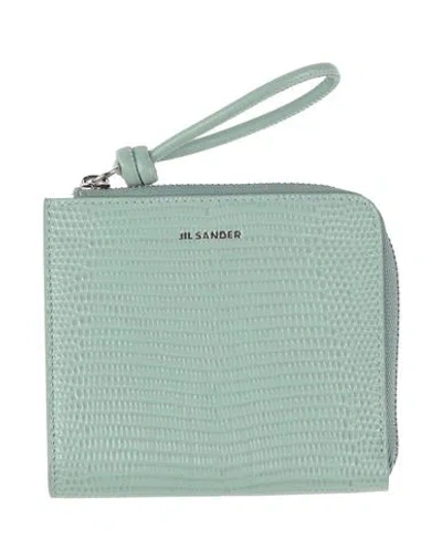 Jil Sander Woman Cardholder Sage Green Size - Cow Leather