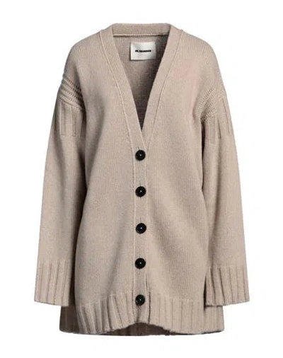 Jil Sander Woman Cardigan Beige Size 4 Cashmere