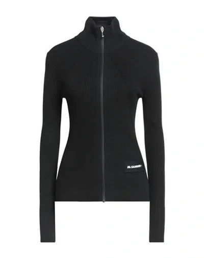 Jil Sander + Woman Cardigan Black Size 2 Wool, Polypropylene