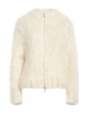 Jil Sander Woman Cardigan Ivory Size 4 Mohair Wool, Wool, Cashmere In White