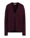Jil Sander Woman Cardigan Mauve Size 8 Wool In Purple