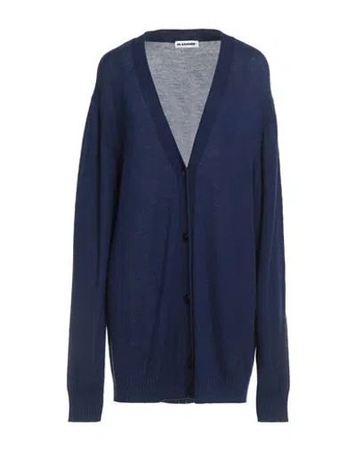Jil Sander+ Woman Cardigan Navy Size 10 Wool In Blue