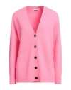 Jil Sander V-neck Wool Cardigan In Pink