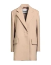 Jil Sander Woman Coat Beige Size 6 Wool In Neutral