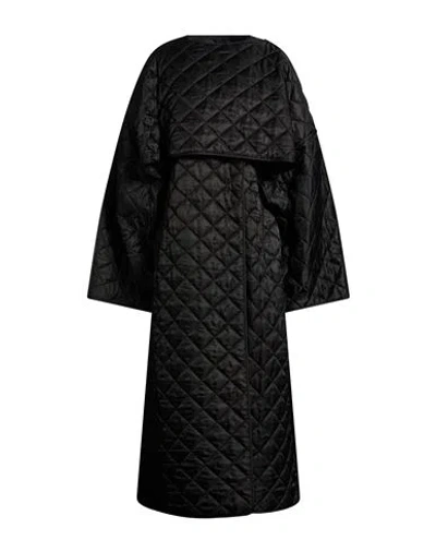 Jil Sander Woman Coat Black Size 10 Viscose