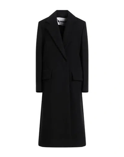 Jil Sander Woman Coat Black Size 2 Wool