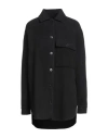 Jil Sander Woman Coat Black Size L Virgin Wool