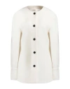 Jil Sander Woman Coat Cream Size 6 Virgin Wool In Neutral