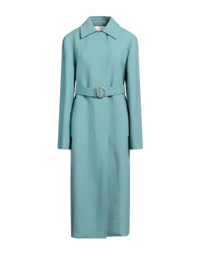 Jil Sander Spread-collar Belted Coat In Blue