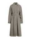 Jil Sander + Woman Coat Sage Green Size L Virgin Wool In Gray