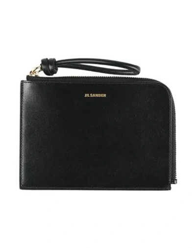 Jil Sander Woman Coin Purse Black Size - Leather In Black