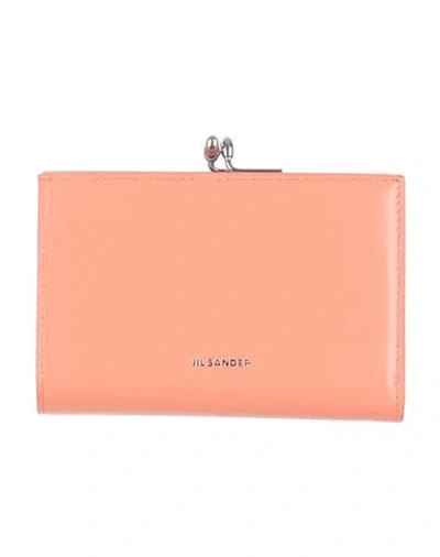 Jil Sander Woman Coin Purse Coral Size - Soft Leather In Red