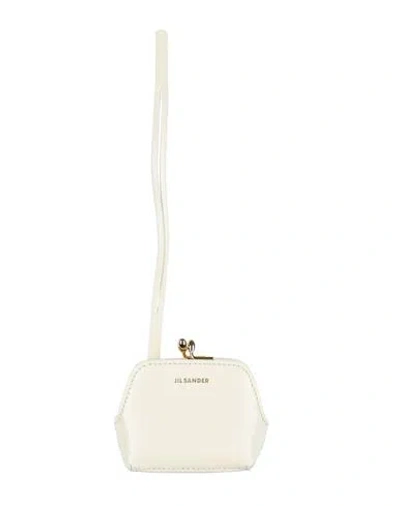 Jil Sander Woman Coin Purse Ivory Size - Cow Leather In White