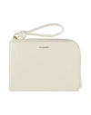 Jil Sander Woman Coin Purse Ivory Size - Leather In White