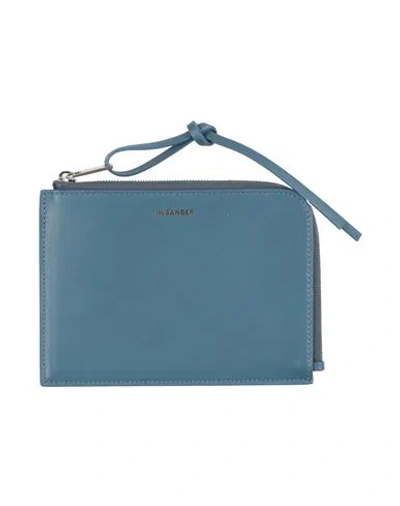 Jil Sander Woman Coin Purse Midnight Blue Size - Leather