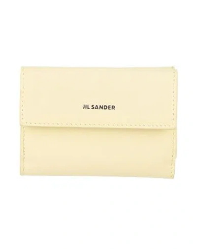 Jil Sander Woman Coin Purse Pastel Yellow Size - Leather In Yellow