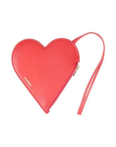 Jil Sander Woman Coin Purse Red Size - Calfskin