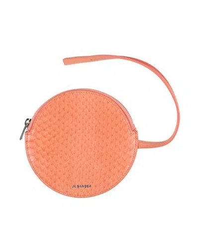 Jil Sander Woman Coin Purse Salmon Pink Size - Calfskin