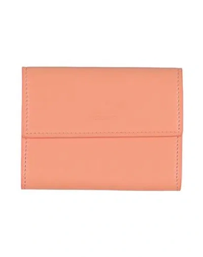 Jil Sander Woman Coin Purse Salmon Pink Size - Cow Leather