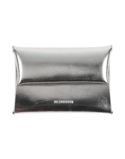 Jil Sander Woman Coin Purse Silver Size - Leather