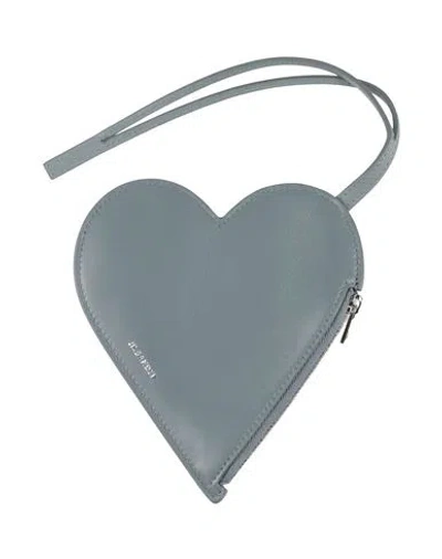 Jil Sander Woman Coin Purse Slate Blue Size - Leather