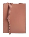 Jil Sander Compact Leather Shoulder Bag With Intricate Weaving In Pink