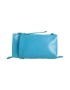 Jil Sander Woman Cross-body Bag Azure Size - Cow Leather In Blue