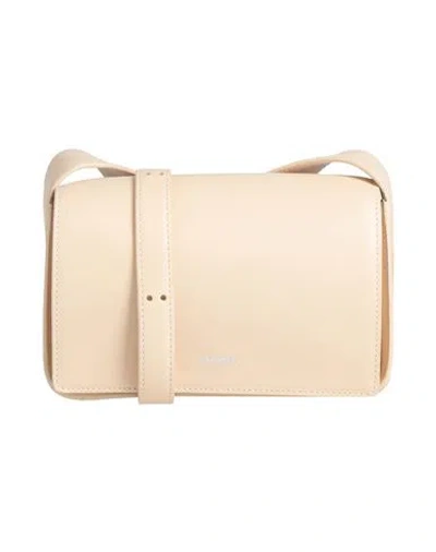 Jil Sander Woman Cross-body Bag Beige Size - Cow Leather