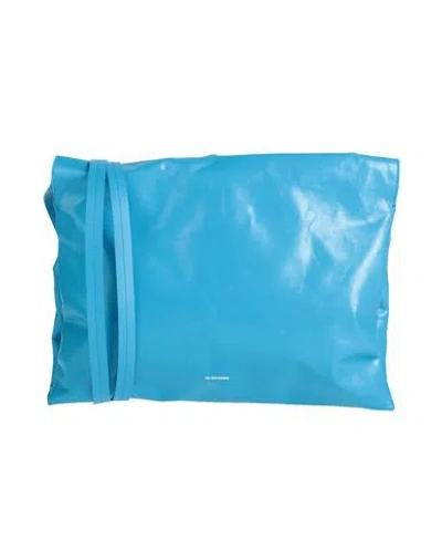 Jil Sander Woman Cross-body Bag Blue Size - Cow Leather