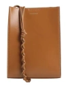 Jil Sander Tangle Leather Crossbody Bag In Brown