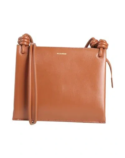 Jil Sander Giro Logo-embossed Shoulder Abg In Brown