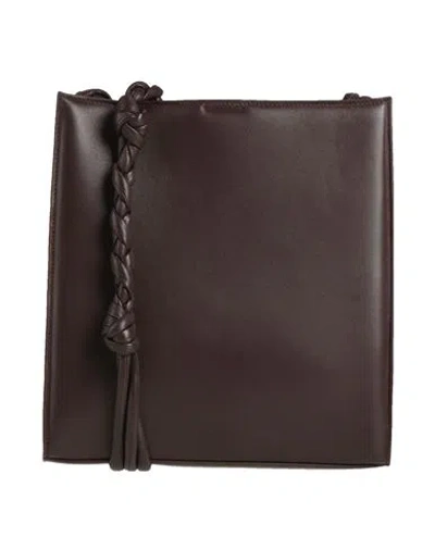 Jil Sander Woman Cross-body Bag Dark Brown Size - Ovine Leather