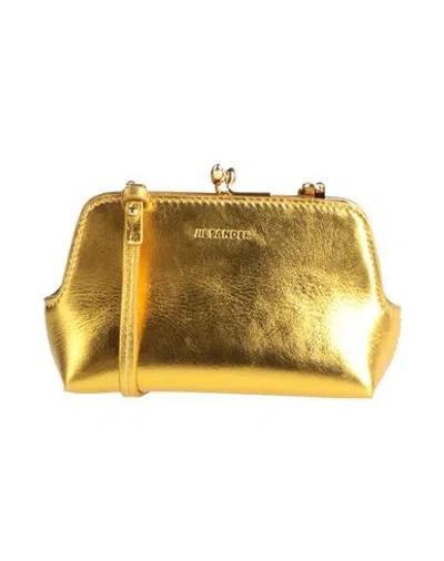 Jil Sander Woman Cross-body Bag Gold Size - Cow Leather