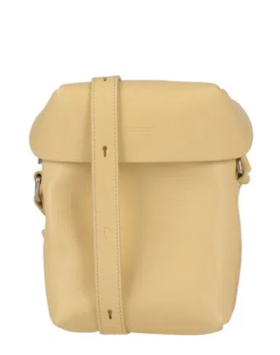 Jil Sander Woman Cross-body Bag Light Yellow Size - Calfskin