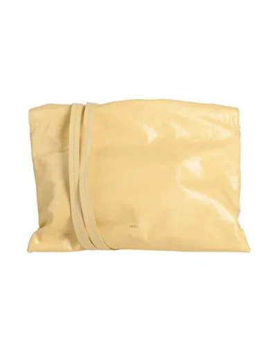 Jil Sander Woman Cross-body Bag Pastel Yellow Size - Cow Leather