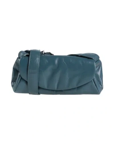 Jil Sander Woman Cross-body Bag Slate Blue Size - Cow Leather