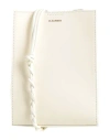 Jil Sander Tangle Leather Crossbody Bag In White