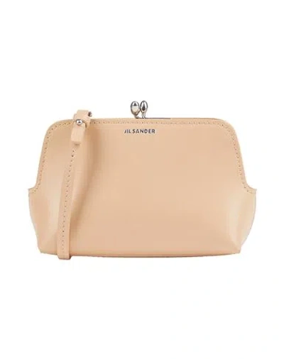 Jil Sander Woman Crossbody Wallet Camel Size - Leather