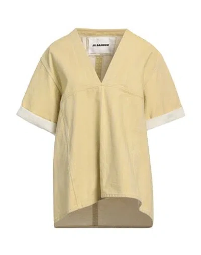 Jil Sander Woman Denim Shirt Mustard Size 10 Cotton In Yellow