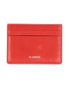 Jil Sander Woman Document Holder Coral Size - Soft Leather In Red