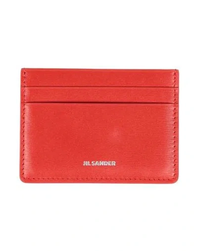 Jil Sander Woman Document Holder Coral Size - Soft Leather In Red