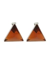 Jil Sander Woman Earrings Rust Size - Metal In Red